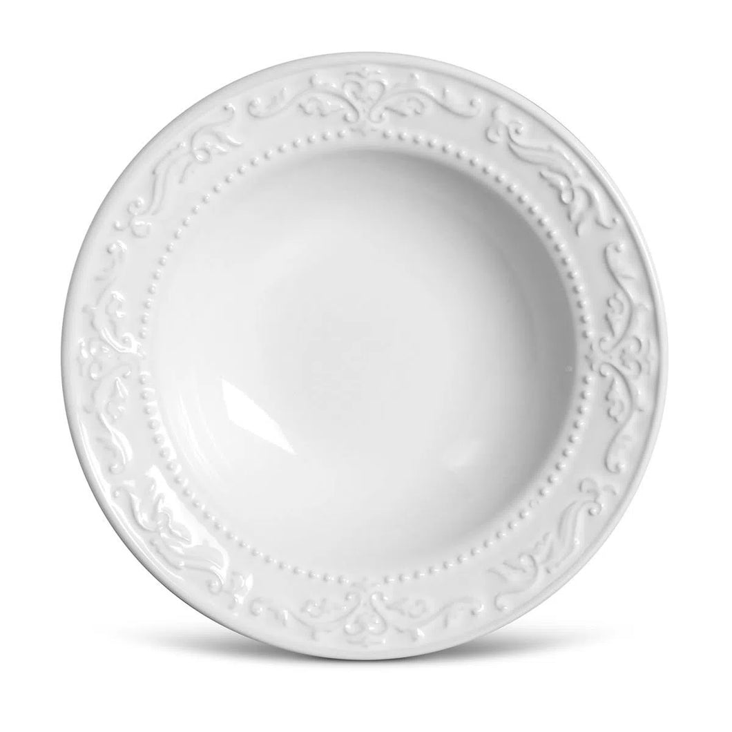 Plato Hondo Acanthus Blanco